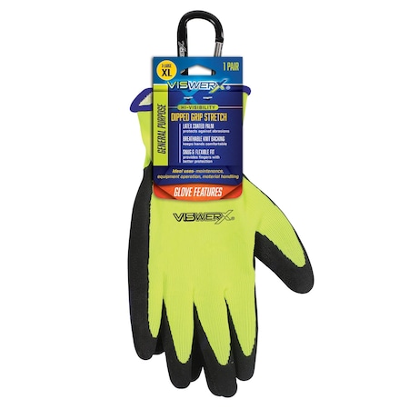 Hi-Vis Knit Glove - Dipped Palm XL